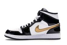 Air Jordan 1 Mid Patent SE 'Black Gold' White Metallic-Gold Sneakers Men 852542-007 - Nhiều màu - Xem 5
