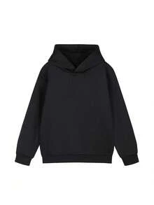 Boys' Hoodies Casual Printed Loose Sweatshirts Children's Clothing - 黑色 - 查看 2