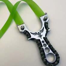 1 Piece Stainless Steel Slingshot, Straight Bow Slingshot, Easy To Install Rubber Band, Suitable For Hunting And Shooting Practice - Professional Precision High Strength Slingshot Stress Relief Tool, Outdoor Entertainment, Hunting Game Slingshot, Boys Outdoor Leisure, Slingshot Party Gift