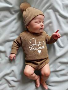 Bộ áo liền thân và mũ len thêu cho bé sơ sinh, thích hợp làm đạo cụ chụp ảnh và trang phục lễ rửa tội. - Nhiều màu - Xem 2