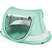 1 Pcs Beach Tent, Large Portable Sunshade Travel Tent, Indoor Play Tent With Mosquito Net, UPF 50+ UV Protection Sun Shelter - 綠色 - 查看 2