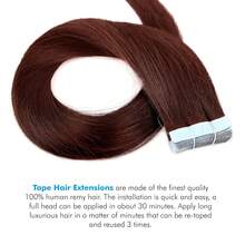 Lsybeauty 20pcs Straight Tape In 100% Remy Human Hair Extension For Salon  Multicolor  Color Natural Color 4# 16-26 Inches Silk Straight Seamless Skin Weft Hair Extension Tape In Hair Tape Ins Hair Extentions - S4 - View 2