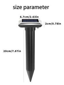 Solar Ultraschall-Vertreiber - Outdoor Schädlingsvertreiber für Schlangen, Wühlmäuse, Maulwürfe, wetterfeste Bodenverankerung, für Garten, Bauernhof, Feld