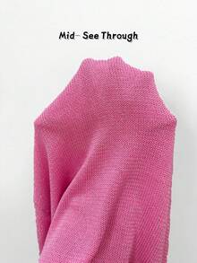 Women's Sexy Cute Casual Elegant Romantic Shiny Midi Dress, See-Through Knit Maxi Dress, Beach Cover Up, Party Club Long Dress, Sleeveless Summer Holiday Outfit, Christmas Valentine's Day - Pink - View 3