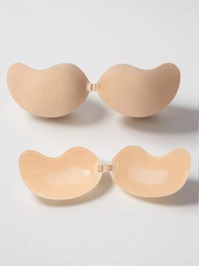 2/1 Pair Push Up Strapless Self Adhesive Low Cut BH Invisible Backless Seamless Dress Wedding Mango Shaped Bra, Underwear Chest Patches view 8