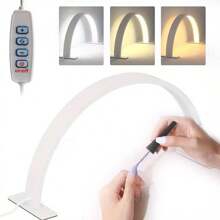 1 件多功能 LED 美甲灯，新月设计，简易按钮控制，便携式美甲光源，适用于美容、睫毛延长、纹身、护肤、台灯，无需电池，工作电压≤36V