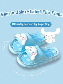 Sanrio Summer Cartoon Slippers（Blue-Cinnamoroll）, Girls & Boys Lightweight Anti-Slip Indoor/Outdoor Slide Sandals, with Comfortable Cloud Design, Parent-Child Matching Options, Multiple Character Choices - 查看 2