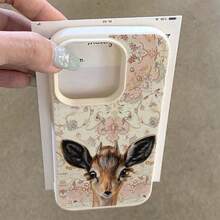 1pc TPU Material Elegant Deer Pattern Designed Phone Case, Suitable For Phones - White - View 4