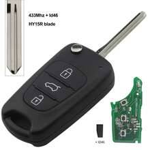 京宇琴适用于H-Yundai I30 IX35 ELANTRA Tucson SONATA NF 433Mhz ASK ID46芯片3键折叠汽车遥控钥匙