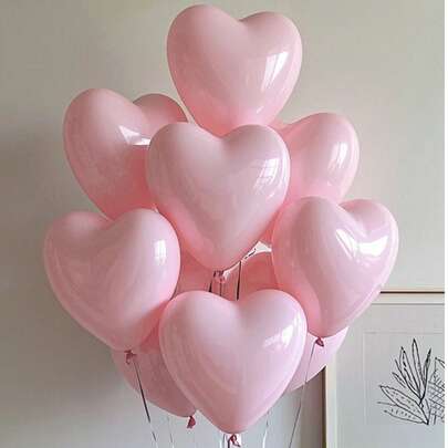 20 quả bóng bay cao su hình trái tim màu hồng 10 inch, thích hợp để trang trí tiệc sinh nhật, trang trí ngày lễ tình nhân, cầu hôn người yêu, trang trí đính hôn, trang trí đám cưới, trang trí phòng, đạo cụ chụp ảnh ngoài trời, trang trí Giáng sinh, trang trí nhà Giáng sinh