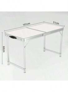 1 pieza Mesa plegable, Mesa de comedor portátil, Mesa pequeña ajustable en altura para llevar a mano para uso en exteriores, mercado nocturno, exhibición de puestos, casa de alquiler, escritorio sencillo