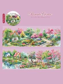 1 Roll Small Town Landscape & House PET Decorative Tape, Suitable For Scrapbooking, DIY, Photo Album, Planner - Multicolor - View 15
