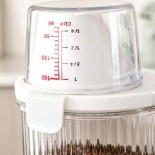 Contenedor de comida para perros, contenedor transparente para almacenar comida para perros, dispensador hermético, gran capacidad, suministros para mascotas, accesorios de cocina para