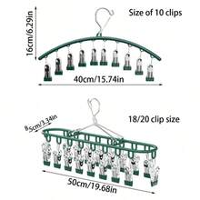 1 Pack Of 10-20 Pcs Stainless Steel Oval Sock Clips With Extra-Strong Grip, Waterproof And Rust-Proof, Wind-Resistant Buckle For Secure Balcony Drying, Space-Saving Laundry Accessory For Apartments And Homes, Gentle Delicate-Friendly, Quick-Dry Outdoor Clothes Line Solution, Durable Weather-Resistant Clip Set For Spring And Summer, Keeps Socks And Underwear Organized, Easy Clip-On Drying, No-Slip Clasp - Multicolor - View 8