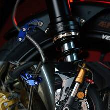 1pc Aluminum Motorcycle Brake Pipe Clamp Protector Oil Pipe Clamp Universal Brake Bracket Motorcycle Modified Accessories