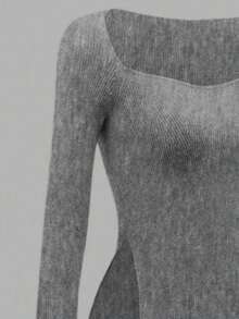 Blusa de punto acanalado sólida, cómoda y elegante para citas por la noche en primavera y otoño, Maija Mujeres, Blusas para Mujer, Atuendos de Festival, Ropa, Atuendos para Salir, Blusa de Ganchillo, Todo Blanco, Old Money, Ropa de Mujer de Otoño, Otoño, Ropa de Vuelta al Colegio