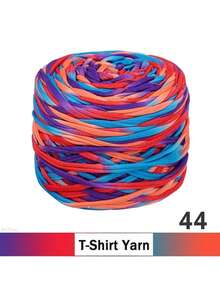 2/1 pieza Hilo de camiseta degradado, grande 300g/unidad - 2cm de ancho, hilo tejido de punto, suave y versátil para manualidades DIY, usado para ganchillo y tejido de bolsos, cojines, muñecas, mantas de almacenamiento, zapatillas, proyectos de ganchillo artesanal, disponible en múltiples colores, hilo multicolor, hilo de poliéster, hilo acrílico, hilo de ganchillo, hilo para manualidades, bolas de hilo vibrante, material de manualidades versátil, accesorios y suministros de tejido