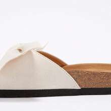Womens Slip On Flip Flops Ring Toe Strappy Summer Gladiator Flat Sandals - 米色 - 查看 4