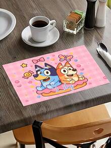 2PCS/4PCS/8PCS Bluey Personalized Custom Table Mats, Cartoonish And Cute Style Tablecloths, Wrinkle-Resistant And Practical Rectangular Table Decorations, Suitable For Use As Decorations In The Kitchen, Parties Or Weddings, As Well As Various Holiday Gifts Such As For New Home Entry, Independence Day, Mother's Day, Etc. - Bluey Placemat 5 - View 6