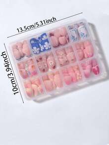 288 miếng (12 kiểu hỗn hợp) Hình hoa sen hình bầu dục, hình ong và bọ cánh cứng dễ thương, móng giả acrylic kiểu Pháp, móng ngắn, màu hồng, vàng, trắng, thiết kế kiểu Pháp, vừa vặn hoàn hảo với móng giả ngắn, dễ sử dụng, thích hợp cho móng tay mùa hè, làm móng kiểu Pháp, thích hợp cho phụ nữ, bé gái đi làm hàng ngày, dự tiệc khiêu vũ, v.v. - Nhiều màu - Xem 7