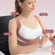 Adjustable Posture Corrector Support Belt, Unisex Back Support - Multicolor - View 5