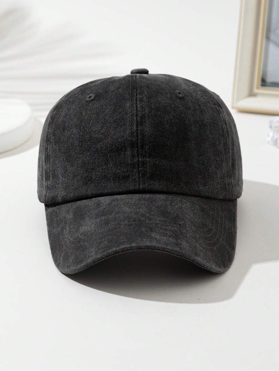 1 件或 2 件男女通用纯色复古做旧风格棒球帽、太阳帽、爸爸帽、卡车司机帽，适合日常外出、徒步旅行、度假 - 彩色 - 查看 1