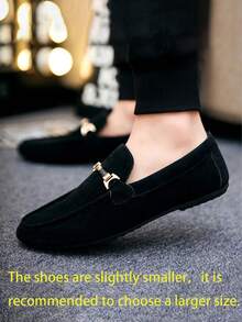 Men's New Fashionable Loafers, Classic Comfortable Dress Shoes, Easy To Wear And Drive, Moccasins (Note: The Size Of Loafers Runs Small, It Is Recommended To Order One Size Up For Those With Larger Feet) - Black - View 4