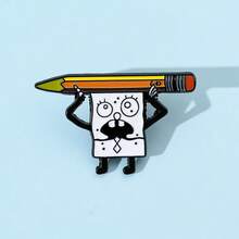 SPONGEBOB 1 Pc Comedy Cartoon Brooch Creaive SpongeBob SquarePants Enamel Pin Metal Badge Jewelry Clothing Backpack Accessories Gift For Friends - One Size - View 10