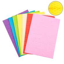 7 pièces/14 pièces Tampons en papier nid d'abeille pour œuvres d'art, artisanat et décorations de fête. Tampons en tissu nid d'abeille de couleurs assorties pour l'artisanat 3D et les cartes pop-up DIY