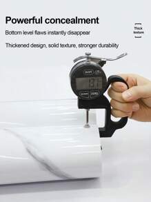 1 Roll 1.3mm Glossy Marble Pattern Self-Adhesive Vinyl Plank Flooring, 15.7x118.1 Inches, Vinyl Plank Flooring, Linoleum Vinyl Sheet Floor Covering, Waterproof & Wear-Resistant, DIY Installation For Room, Office, Kitchen (Marble Pattern, Black) - Multicolor - View 9