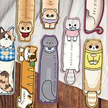 30pcs Cute Cat Themed Bookmarks, Colorful Cartoon Pattern, Suitable For Books, Phone Cases, Diaries, Single-Sided Design, Blank Back