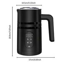 Electric Milk Frother, Magnetic Rotation Milk Frother And Steamer, Milk Warmer And Heater, Hot And Cold Milk Foam, Hot Milk, Chocolate Milk, Coffee Frother, Milk Foam For Macchiato, Latte, Cappuccino - 查看 8