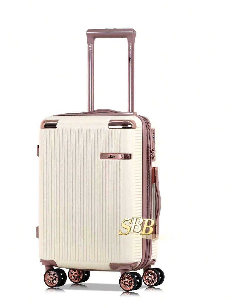 High Quality Carry-On Suitcase, 4 Double Wheels, 360 Degree Rotation, 9kg - Beige - View 1