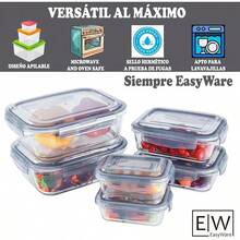 Recipientes de vidrio, recipientes para alimentos, tapas fáciles de cerrar y sellar a prueba de fugas, utensilios de cocina, horno, refrigerador, congelador (Juego de 10 recipientes JUMBO (20 piezas)) - 6 RECIPIENTES MEGA JUMBO (12 PCS) - Ver 11