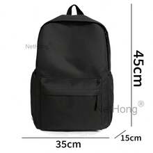 NetHong New Simple Large Capacity Backpack Outdoor Travel School Bag Laptop Backpack UK - Black - View 6