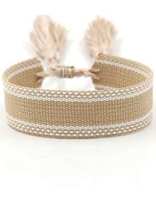 1 件定制姓名编织手链、带流苏的定制文字编织手镯、个性化流苏友谊手链、母亲节定制姓名手链、多色可选，适合婚礼、周年纪念、生日 - 全年可佩戴的礼物、周年纪念礼物、优雅配饰、优质工艺 - 彩色 - 查看 17