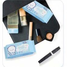 8/16/32/64/128pcs Mini Portable Hand And Mouth Cleaning Wipes - Dusty Blue - View 10