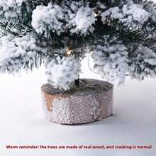 1pc Christmas Essential. Sleek Bullet-Shaped, Covered In Fine Flocked, With A Wooden Base. 45cm Stands Neatly On The Tabletop, 60cm Stands Elegantly In The Corner, 75cm Fits On The Windowsill - All Sizes Hold A Fluffy Winter Vibe. The Non-Lit Version Leaves Space For You To Hang Ornaments And Tie Ribbons. The Little Ceremonial Touch Of Christmas Is Hidden In This Flocked Tree That Allows You To Customize. Home Decor Christmas Decorations Room Decor