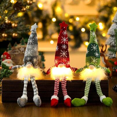 LED Glowing Christmas Figurine Decor, Christmas Party Decoration, Christmas Small Gift Christmas Decorations Home Christmas Gifts Christmas Decor