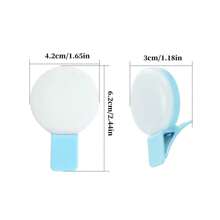1pc Portable Mini Clip-On Selfie Light, LED Fill Light, Phone Selfie Light, Round Selfie Light, Suitable For Phones And Computers, For Makeup, Zoom Meetings, Live Streaming, Vlogging, Perfect Selfie And Video Calls, 150mAh