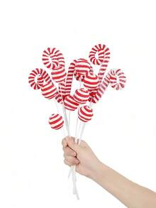 3pcs Christmas Ball Stick Cuttings Christmas Tree Ornaments Home Party Decorations New Year Gifts Supplies,Artificial Plant Christmas Tree Cuttings Garland Ornament Home New Year Xmas Deco,Artificial Plants Christmas Ornaments,Christmas Tree Ornament Stem Delicate Curly Stem For DIY Christmas Tree And Wreath Decoration,Home Office Crafts Party Ornaments Christmas Decorations Home Christmas Gifts Christmas Decor - Red and White - View 8