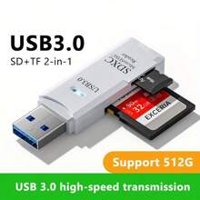 迷你高速2合1多卡讀卡器usb 3.0 微型sd Tf卡記憶卡隨身碟轉接器