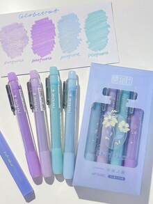 12 Colors Fluorescent Highlighter Pen Set, Fragrant Glitter Pens, Eye-Friendly Marker Pens For Highlighting & Underlining