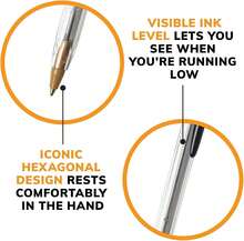 BIC Cristal Xtra Smooth Ballpoint Pen, Medium Point (1.0mm), Blue, 10-Count - 黑色 - 查看 8