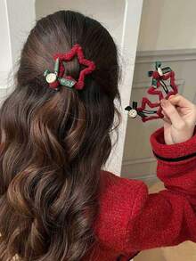 1/3 szt. spinka do włosów z kokardką świąteczną, czerwona spinka do włosów noworoczna, spinka w kształcie pięcioramiennej gwiazdy, nakrycie głowy, spinka Bb, spinka do złamanej grzywki, odpowiednia na Boże Narodzenie, do noszenia na co dzień i na randki, akcesoria do włosów dla kobiet, narzędzia do włosów, akcesoria kosmetyczne, akcesoria do kręconych włosów, akcesoria do włosów, akcesoria do włosów, akcesoria do włosów dla kobiet, jesień, podróże, narzędzia do włosów, akcesoria damskie, artykuły do włosów, jesień, włosy, akcesoria do włosów, akcesoria do włosów dla kobiet, podróże, akcesoria do włosów, akcesoria do włosów damskie, narzędzia do włosów, artykuły do włosów, akcesoria, akcesoria kosmetyczne