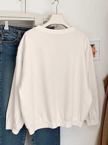 Rope Anchor Nautical Symbol Maritime Anchor Design Sweatshirt - Màu be - Xem 2