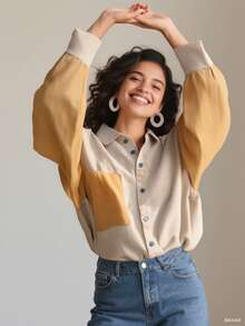 女士衬衫 - 黃色 - 查看 4