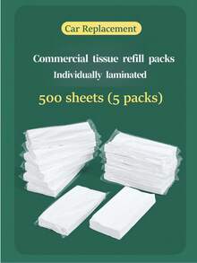 Giấy lụa mềm mại 100 tờ/50 tờ/gói lớn, phù hợp cho ô tô, nhà ở, văn phòng, nhà hàng và khách sạn. Đây là loại giấy lụa dùng một lần dung tích lớn, bền và không xơ, thích hợp cho hộp đựng khăn giấy, sản phẩm giấy, khăn giấy, khăn ăn và giấy vệ sinh. - trắng - Xem 9