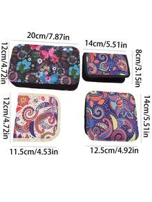 1 set d'outils de couture portables imprimés, kit d'outils de couture pratique pour la maison - 10 pièces/45 pièces/86 pièces/130 pièces Boîte de fils, aiguilles, enfileur, fournitures de couture artisanales, comprend une boîte en tissu - Ensemble complet d'outils d'artisanat et de réparation avec des fils de couleurs assorties, convient aux voyages et à l'utilisation domestique des dames - Fournitures d'artisanat essentielles toute l'année