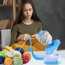 Electric Yarn Ball Winder With USB Port - Perfect For Knitting Projects And Sewing Supplies - Blue - View 9
